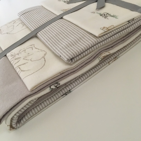 NEW Carter’s Baby Receiving Blankets Cotton Elephants Stripe Solid Neutral Color - Picture 3 of 7